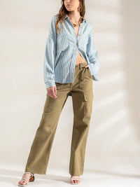 Blue Harbor Striped Button Up