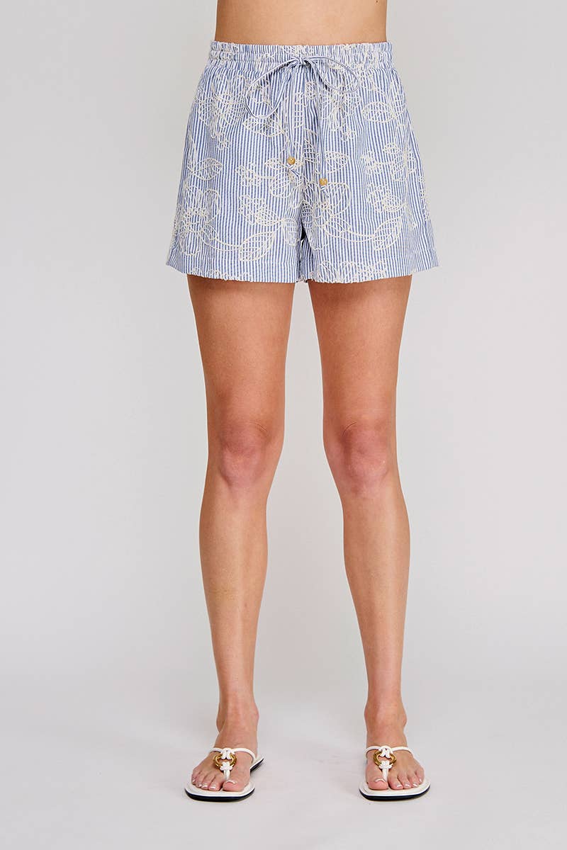 Blue Bell Embroidered Shorts