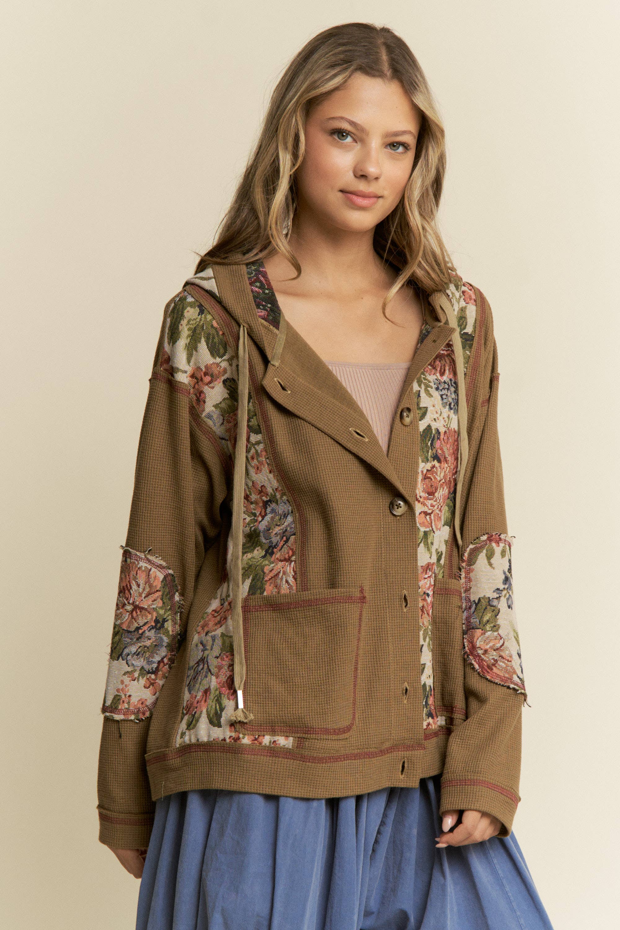 Vintage Inspired Floral Shacket