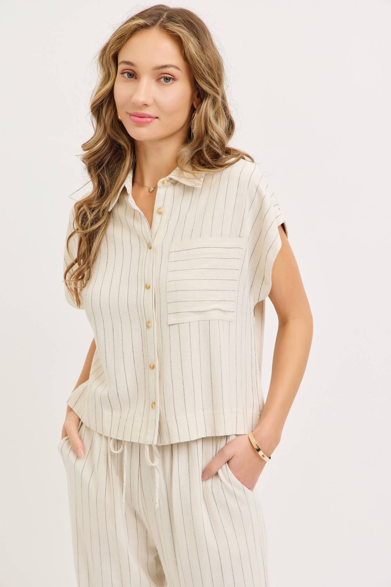 Resort Ready Striped Linen Pant