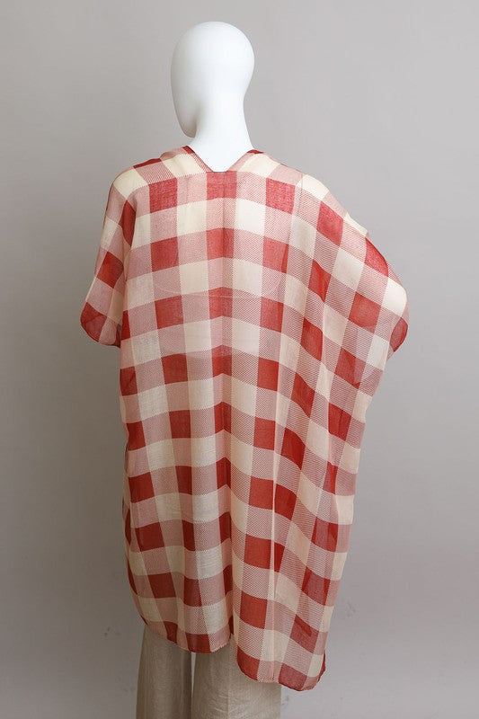 Pretty In Plaid Kimono