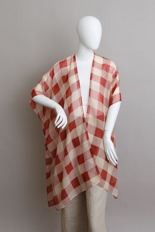 Pretty In Plaid Kimono
