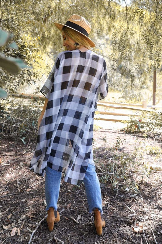 Pretty In Plaid Kimono