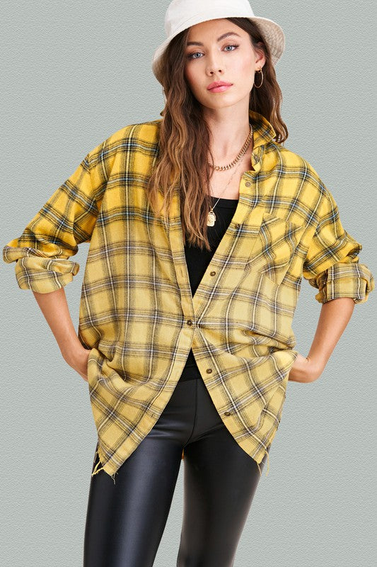 Good Vibes Flannel Shirt
