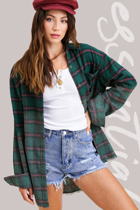 Good Vibes Flannel Shirt