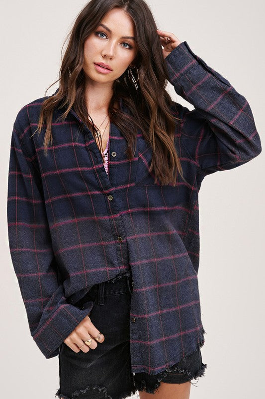 Good Vibes Flannel Shirt