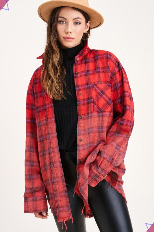 Good Vibes Flannel Shirt