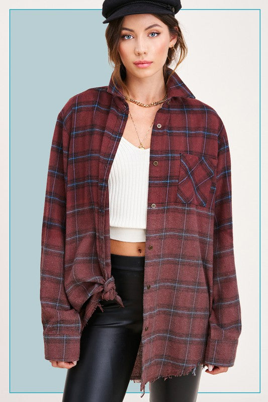 Good Vibes Flannel Shirt