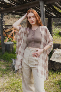 Pretty In Plaid Kimono