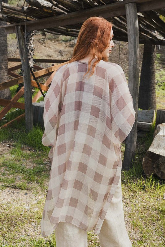 Pretty In Plaid Kimono