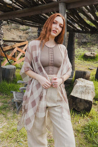 Pretty In Plaid Kimono