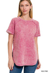 Burnt Out Cuff Sleeve Tee