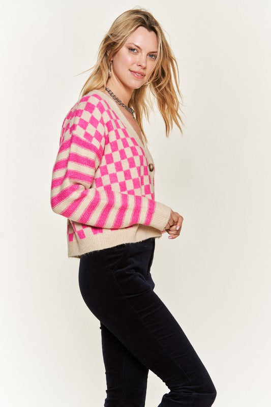 The Trend Pattern Sweater Cardigan