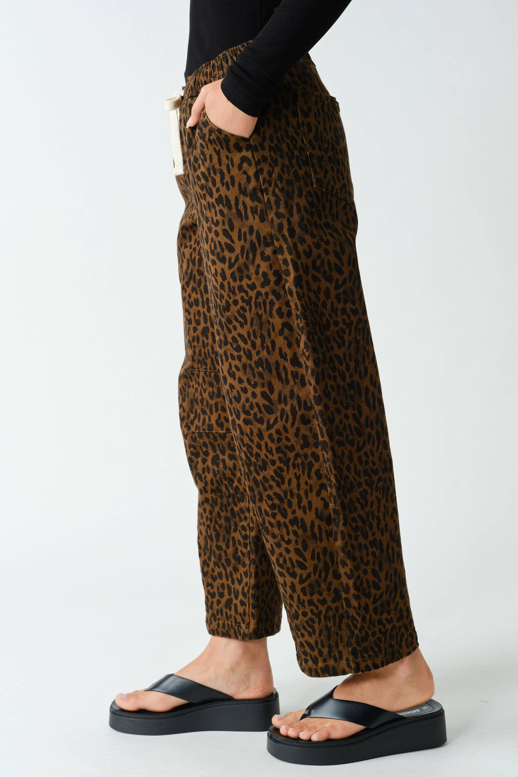 Living For Leopard Wide-Leg Pants