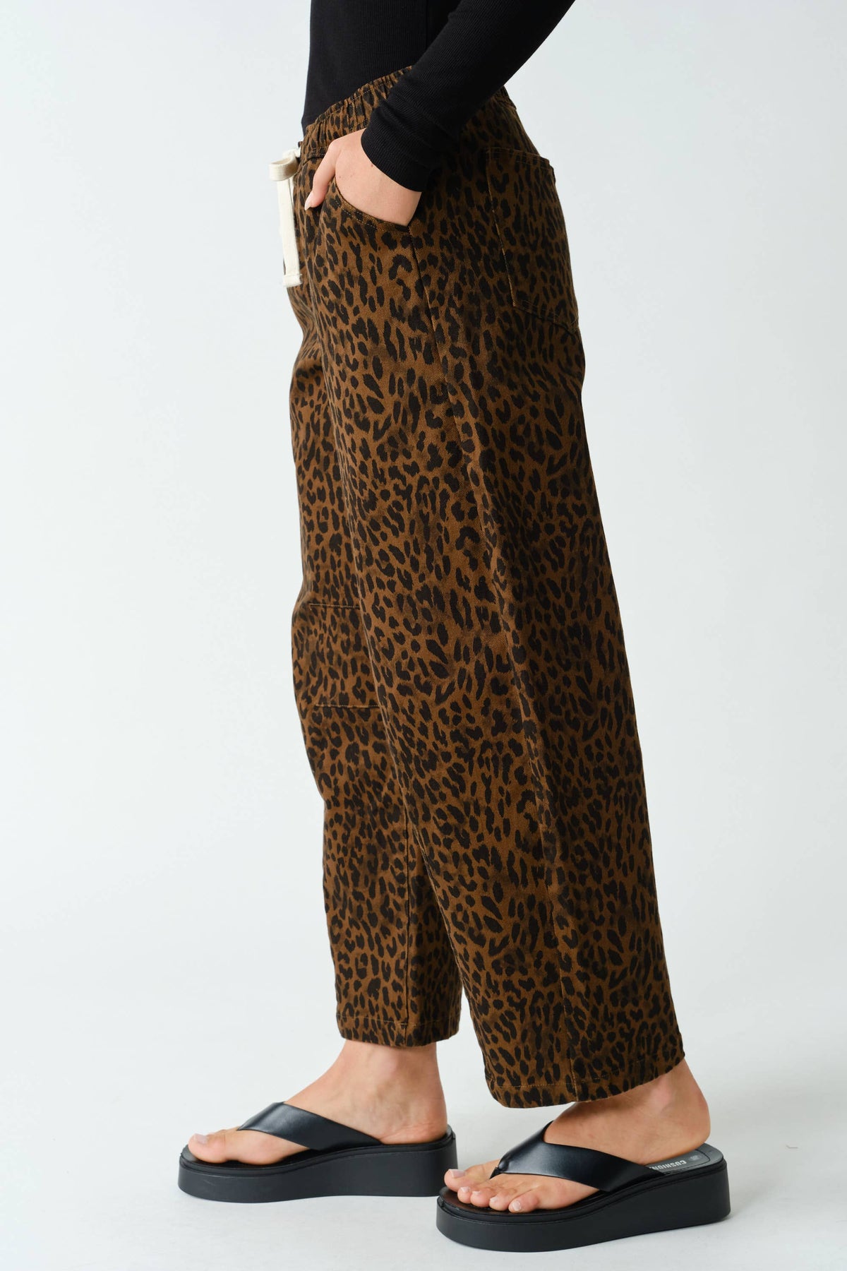 Living For Leopard Wide-Leg Pants