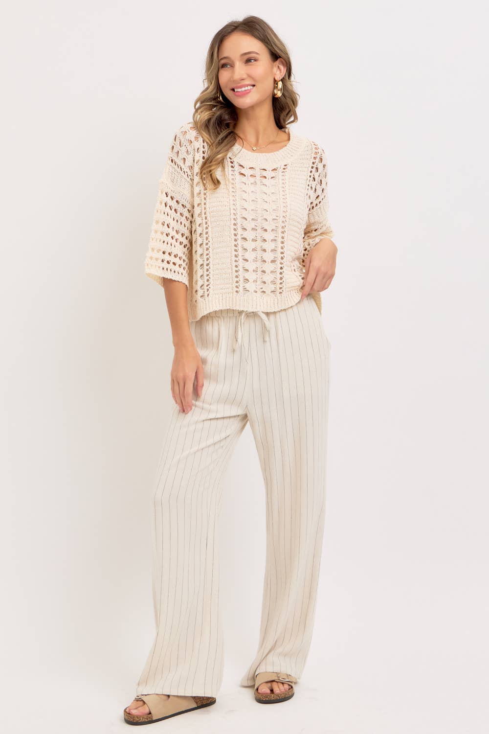 Resort Ready Striped Linen Pant
