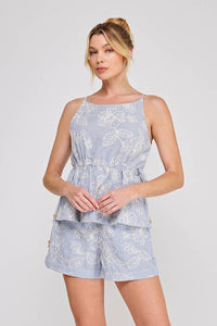 Blue Bell Embroidered Tank