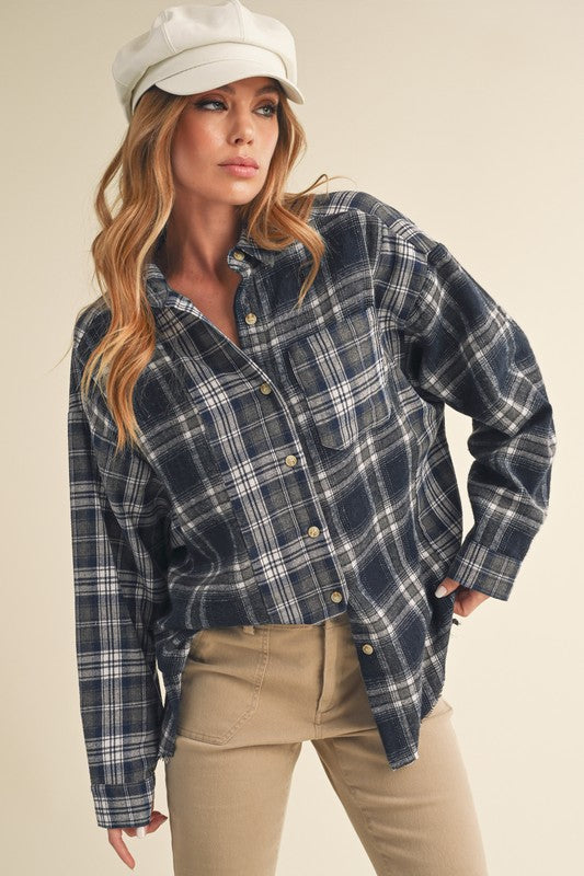 Hint Of Mint Flannel Shirt