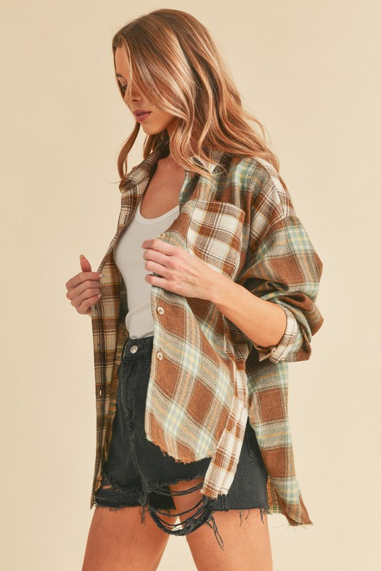 Hint Of Mint Flannel Shirt