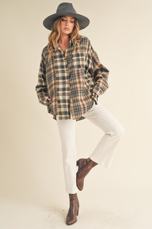 Hint Of Mint Flannel Shirt