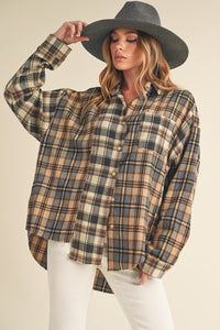 Hint Of Mint Flannel Shirt