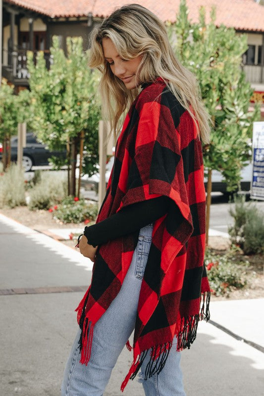 Be There Buffalo Tassel Poncho