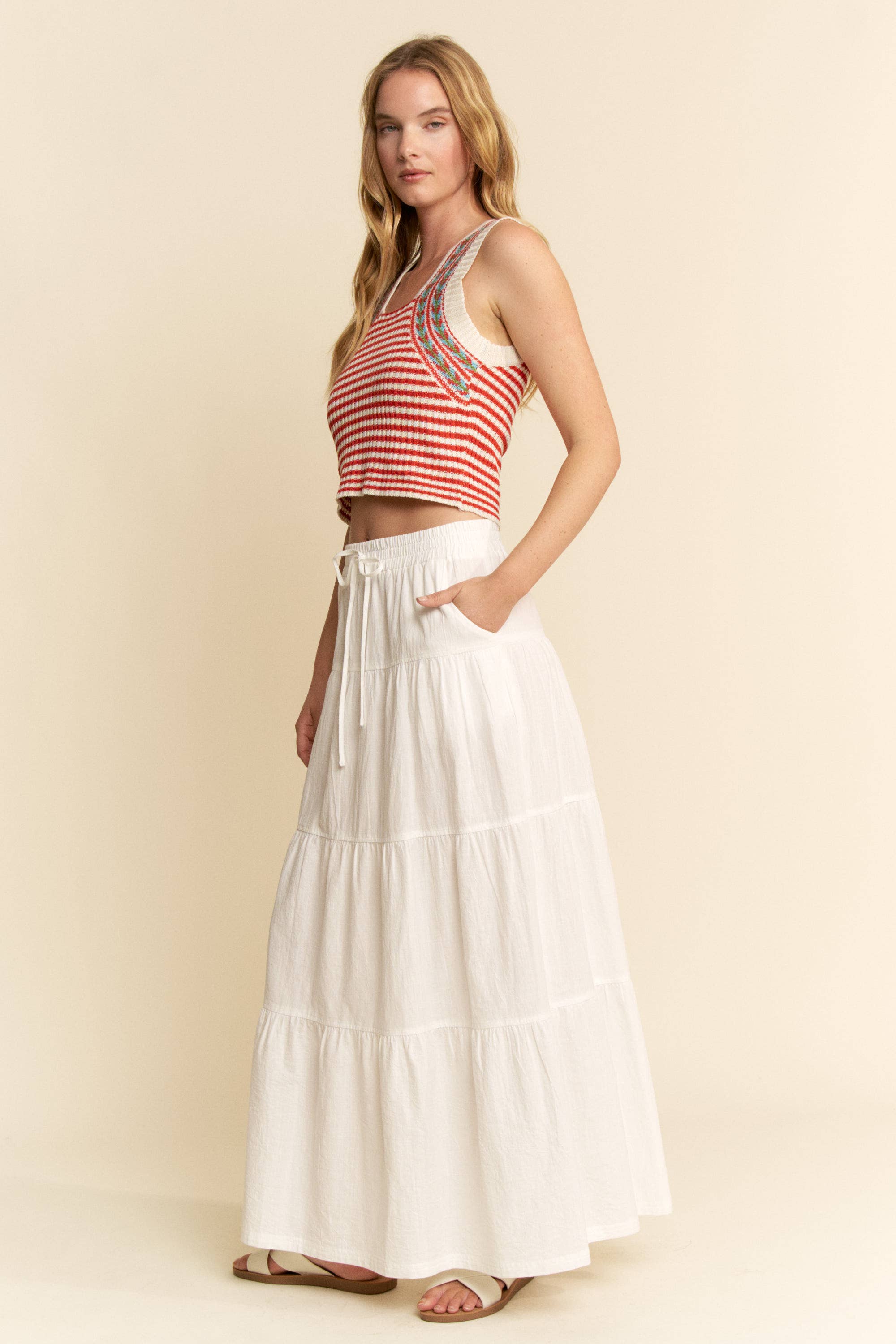 The White Sands Linen Maxi Skirt