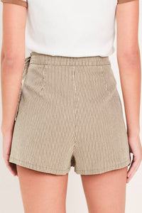 Harbor Stripe Wrap Skort