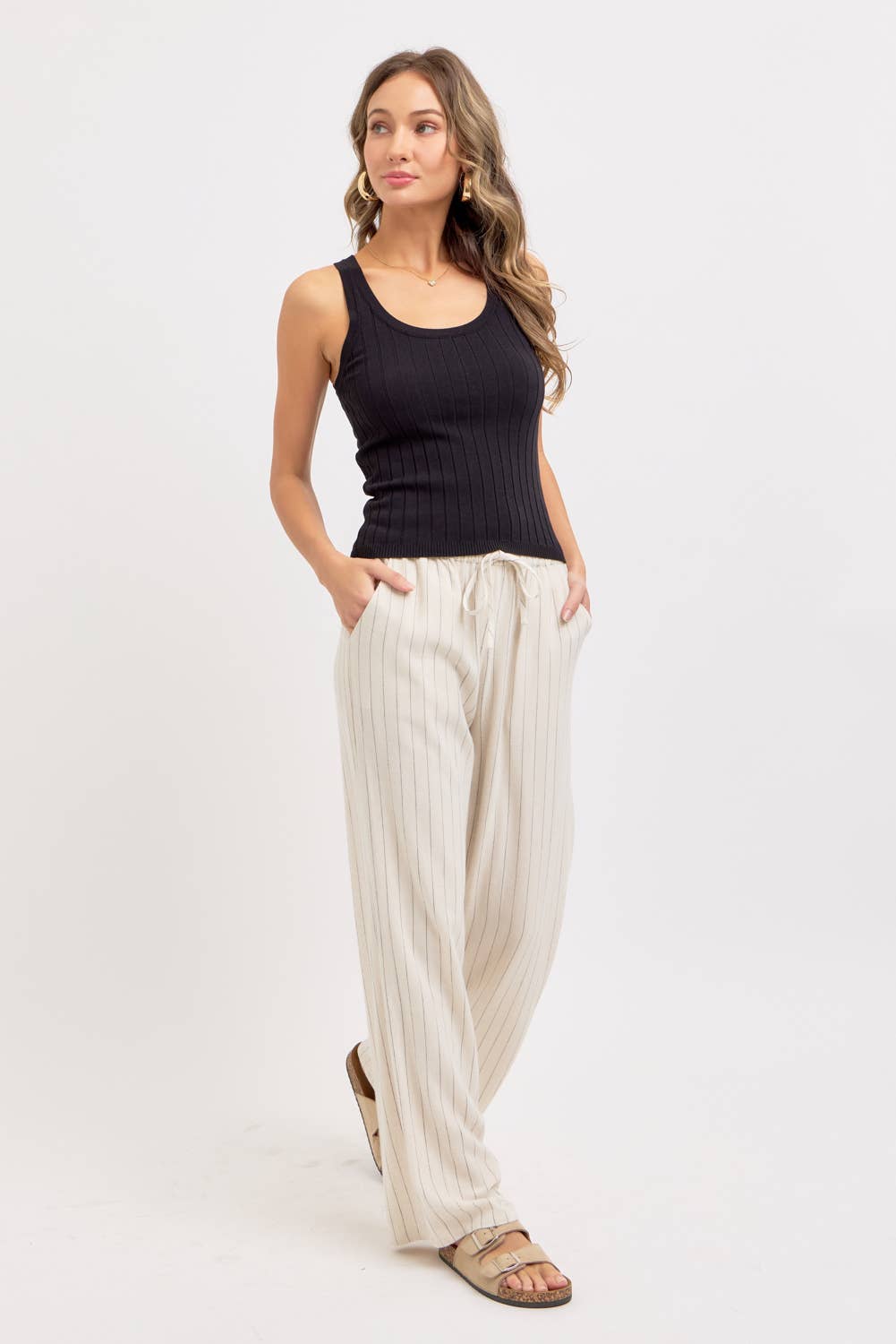 Resort Ready Striped Linen Pant