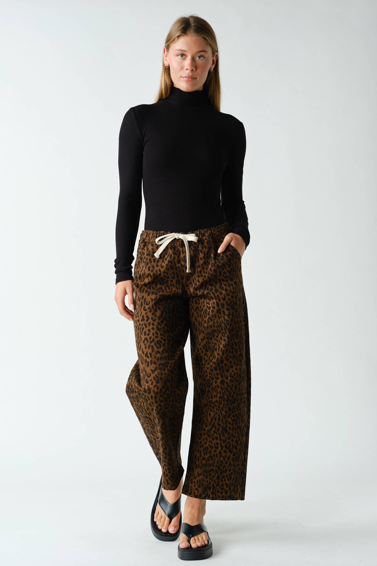 Living For Leopard Wide-Leg Pants
