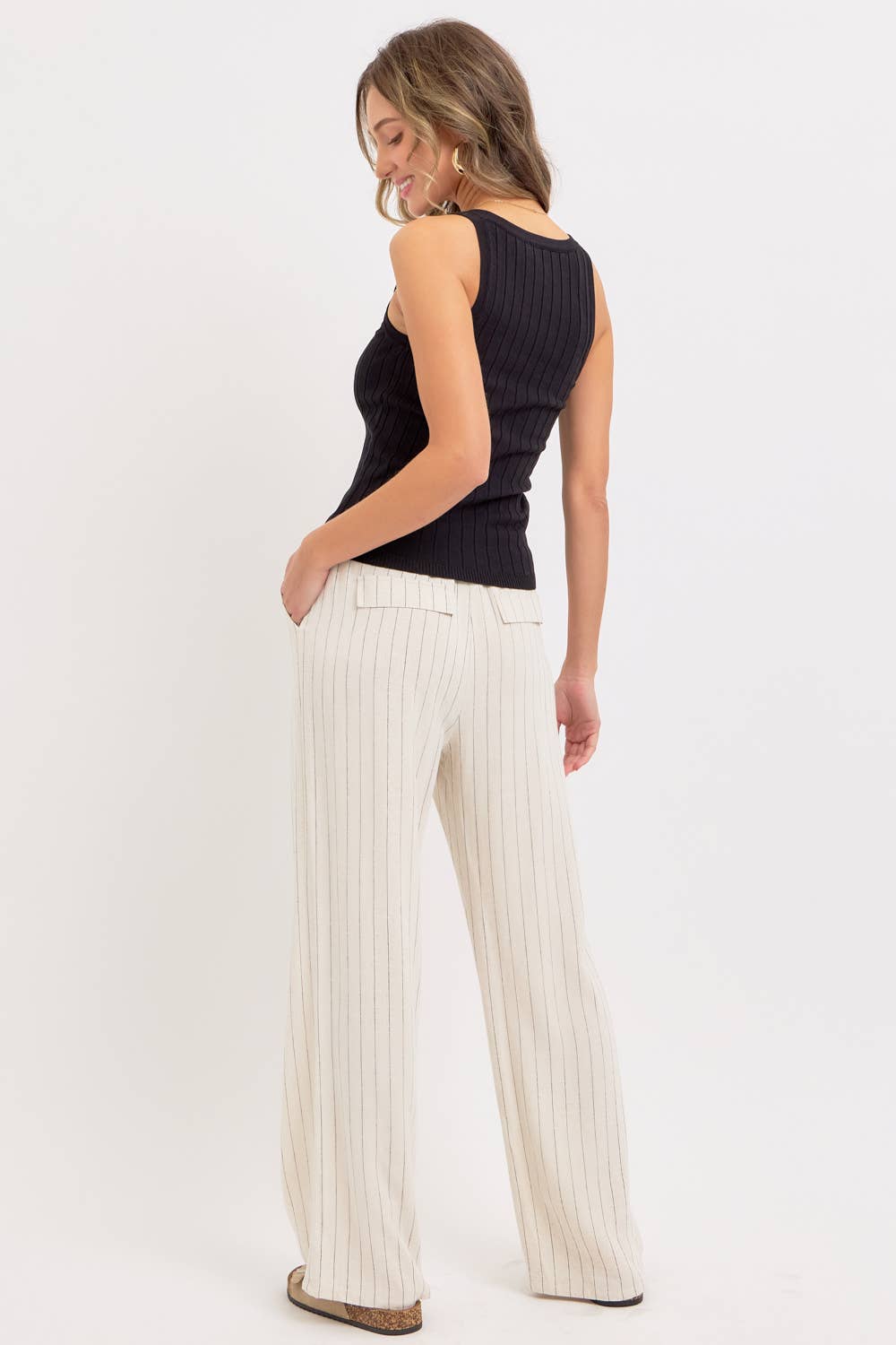 Resort Ready Striped Linen Pant