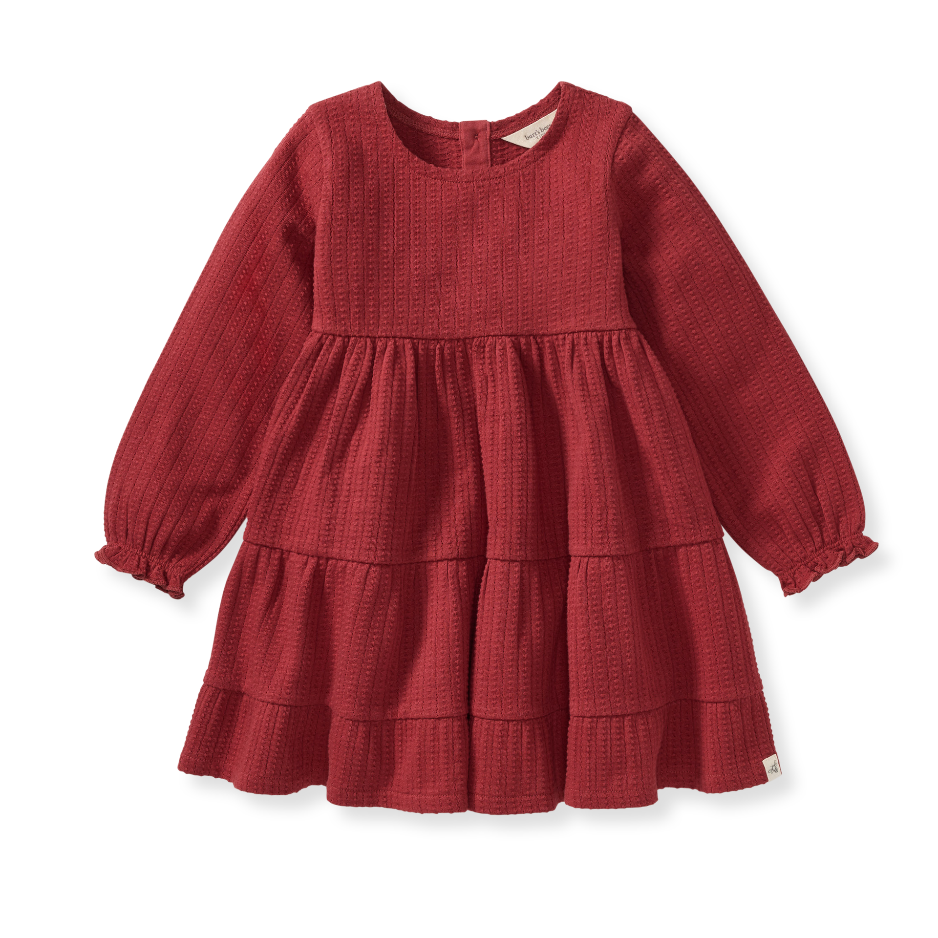 Girls Dotted Rib Organic Cotton Dress