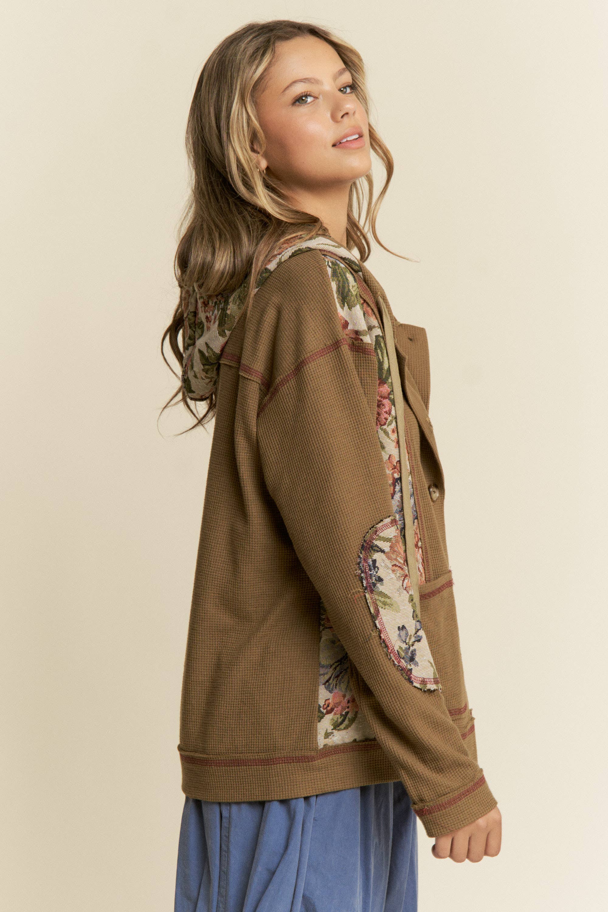 Vintage Inspired Floral Shacket