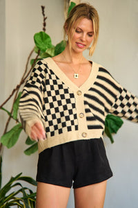 The Trend Pattern Sweater Cardigan