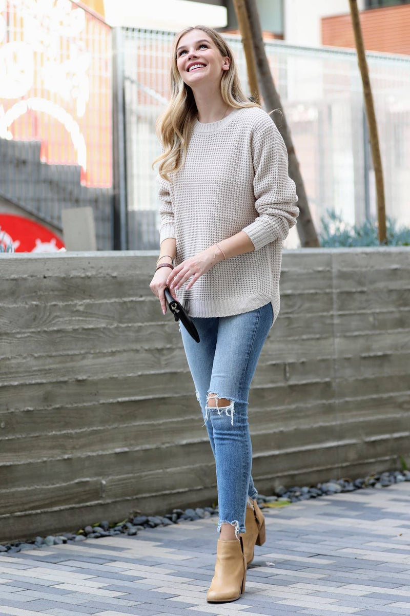 Warm Waffle Knit Sweater