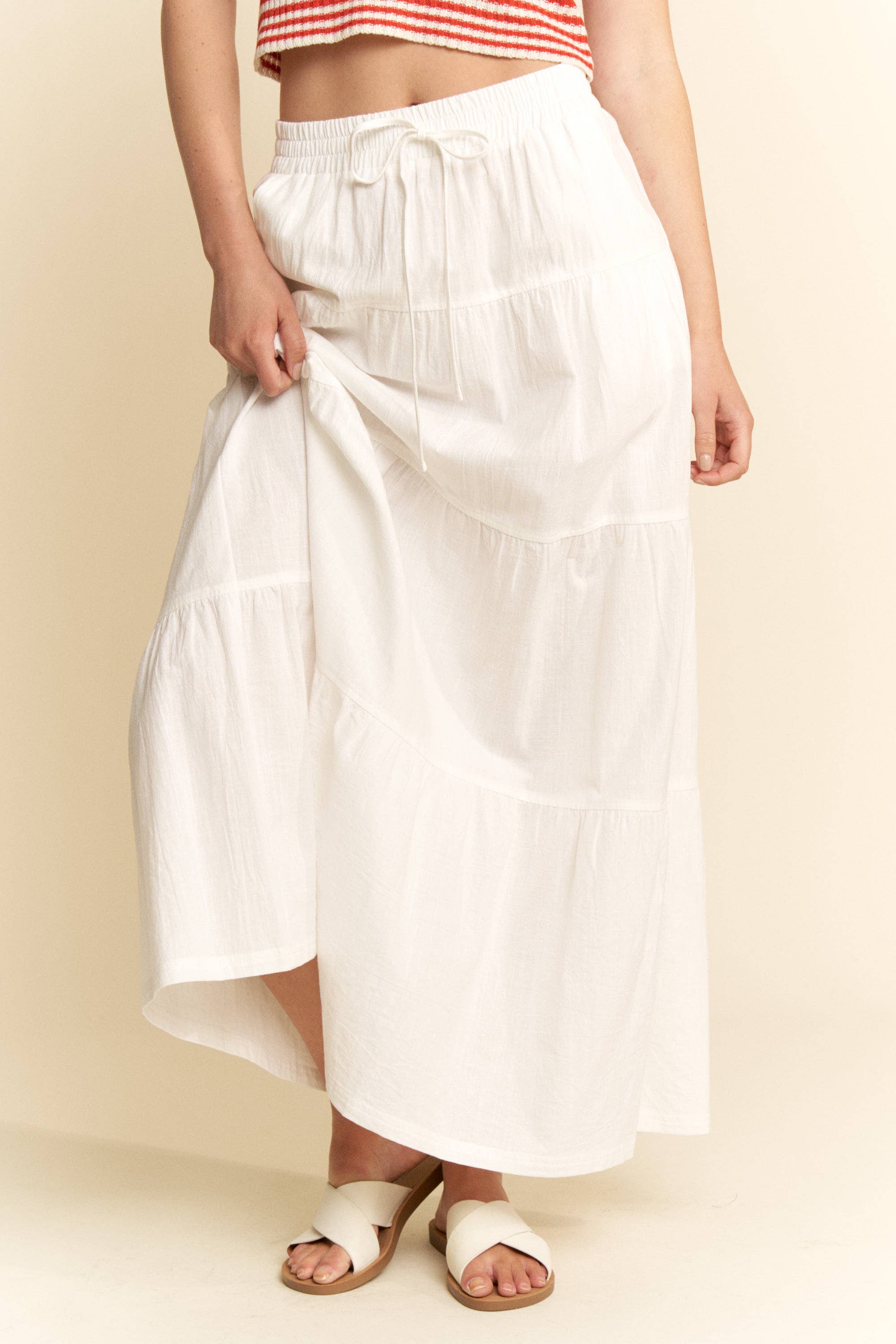 The White Sands Linen Maxi Skirt