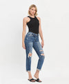 High Rise & High Standards  DOUBLE Cuffed Boyfriend Jean