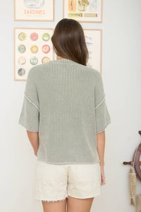 WASHED BOXY KNIT TOP