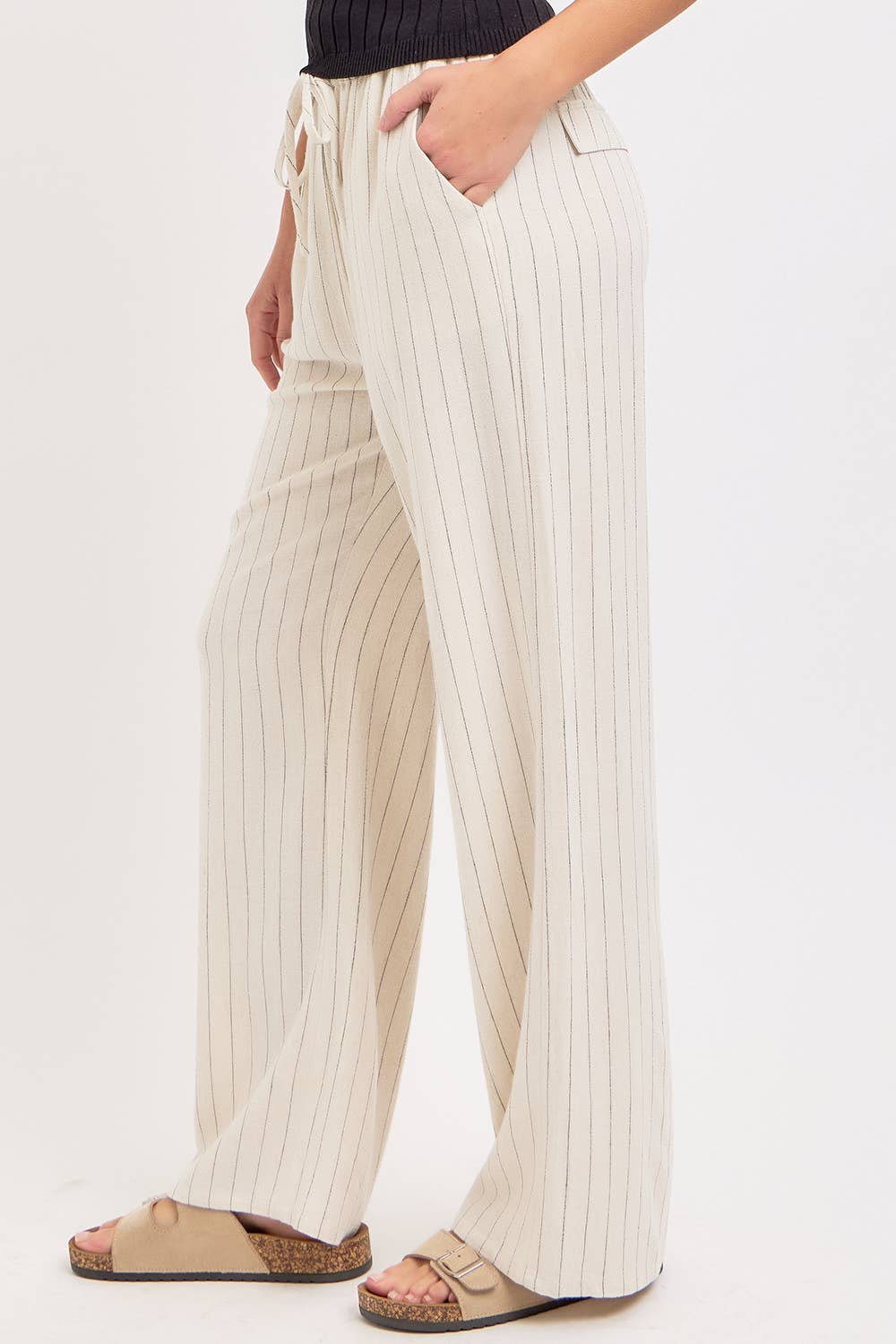 Resort Ready Striped Linen Pant