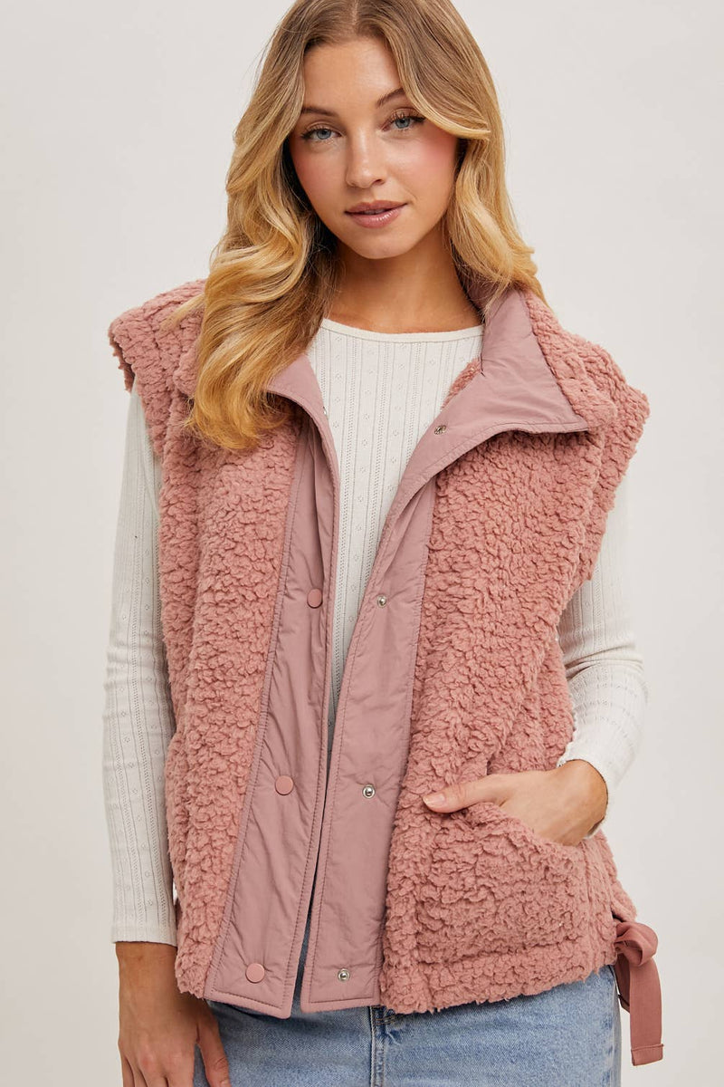 Blush Babe Fleece Sherpa Vest