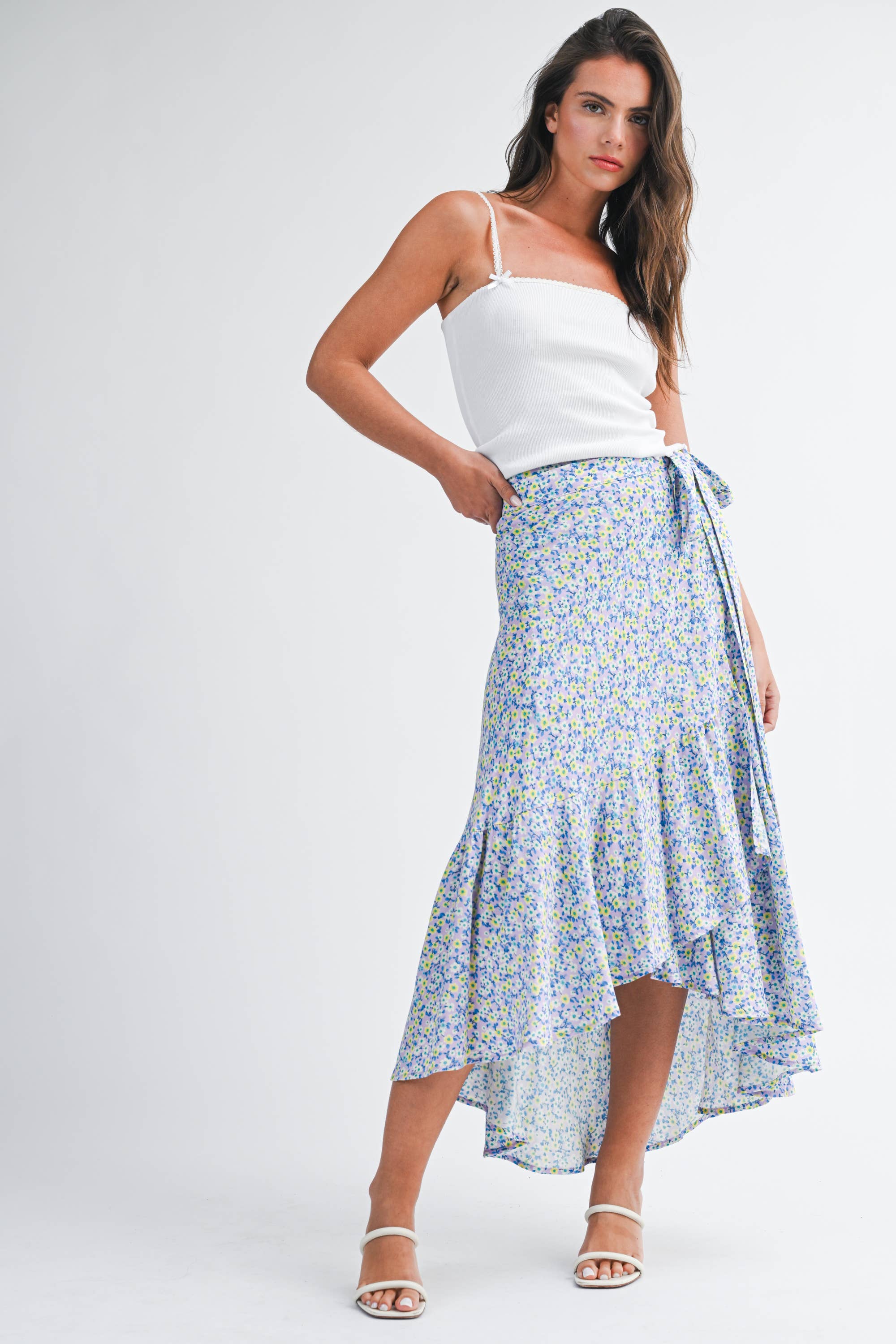 The Easy Bloom Midi Wrap Skirt