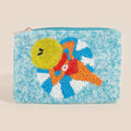 Sunbathing Pool Lady Seed Beaded Coin Purse