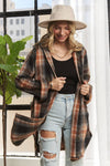 So Thankful Long Button Down Flannel Shacket