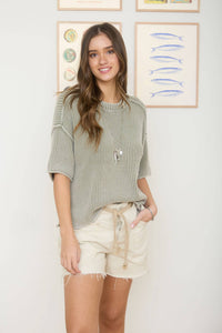 WASHED BOXY KNIT TOP