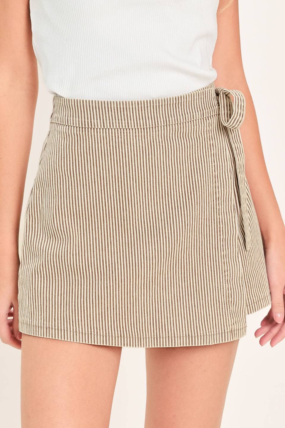 Harbor Stripe Wrap Skort