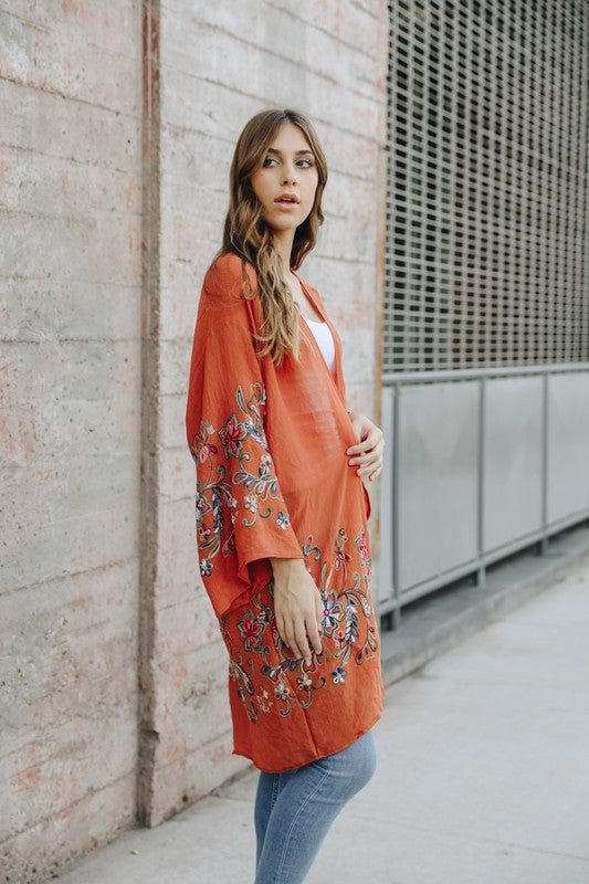 Fields Of Floral Kimono