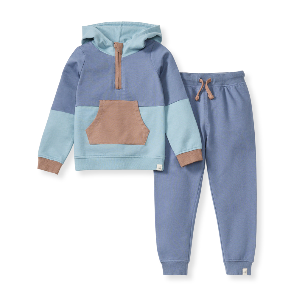 Boys Color Blocked Toddler Sweatshirt Set
