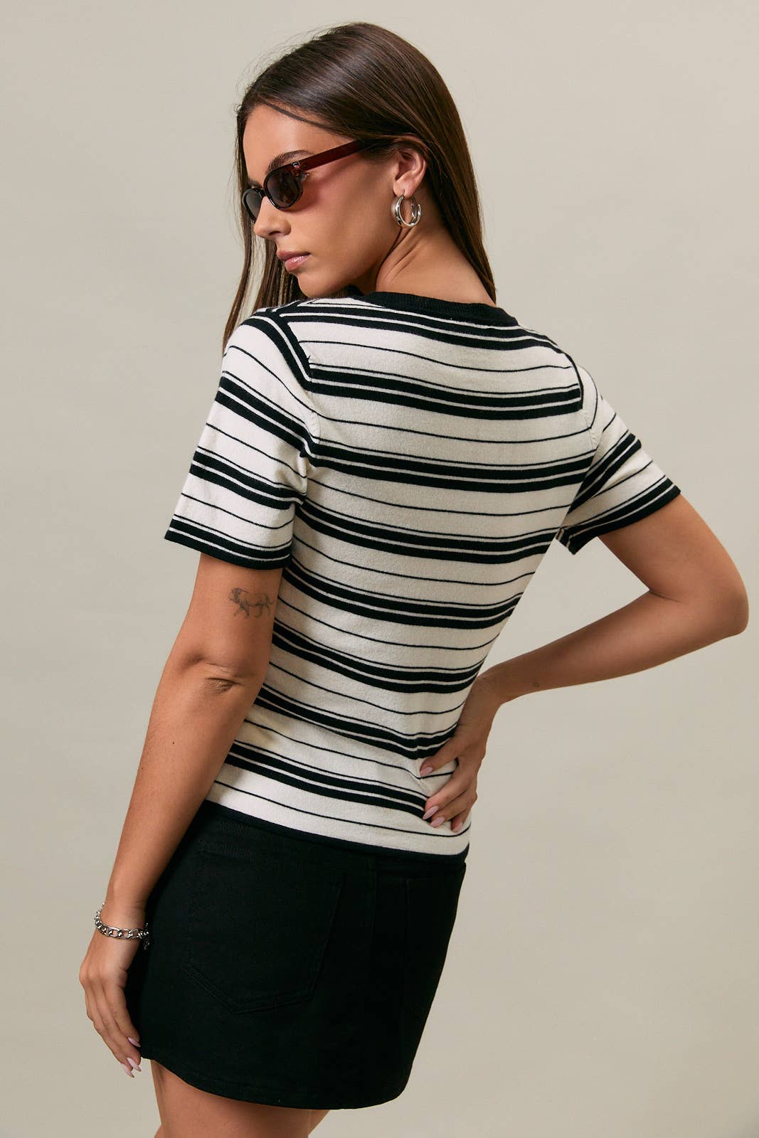 Monroe Stripe Knit Top