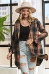 So Thankful Long Button Down Flannel Shacket