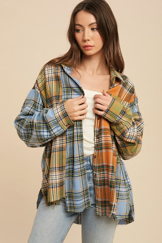 Hint Of Mint Flannel Shirt